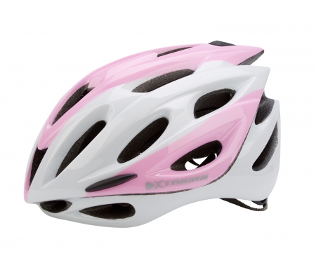 cykelhjelm xtreme x turbo str 54 58 cm hvid pink 166004 - Cykelhjelm Xtreme X-Turbo Str. 54-58 cm Hvid/Pink